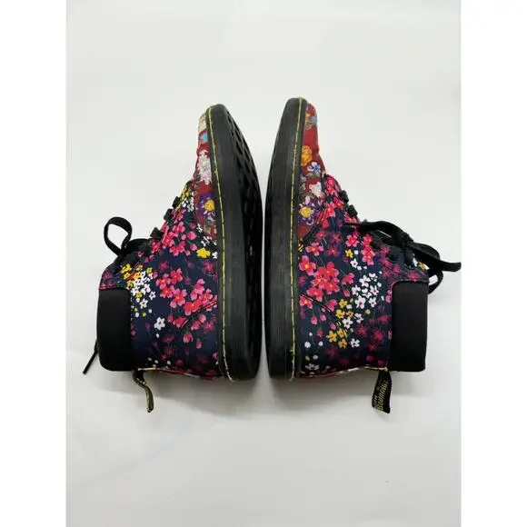 Dr. Martens Maelly Dark Floral Canvas Upper High Top Combat Boots Women’s Size 5 - Picture 7 of 12